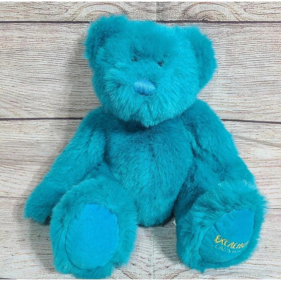 Classic Kidz Toys Plush Excalibur Las Vegas Teddy Bear Stuffed Animal Blue 11" - Picture 1 of 5